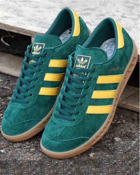 adidas Originals Hamburg trainers in dark green 